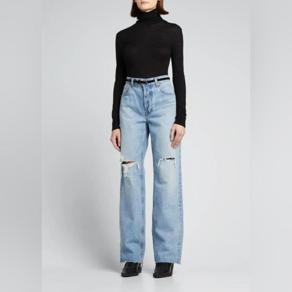 GRLFRND Courtney Low Rise Loose Boot Jeans in Rosarito Size 26 Retro Casual